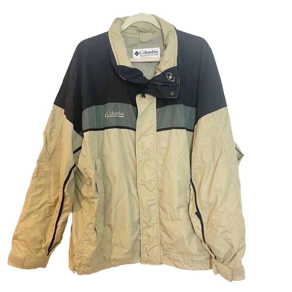 Columbia Core Interchange Jacket Zip Snap Front Rain Wind Breaker Mens' Size XL